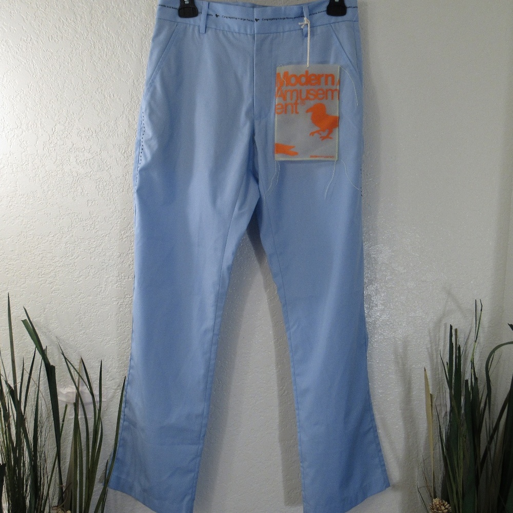 NWOT Modern Amusement Blue Straight Leg Pants - Picture 1 of 8